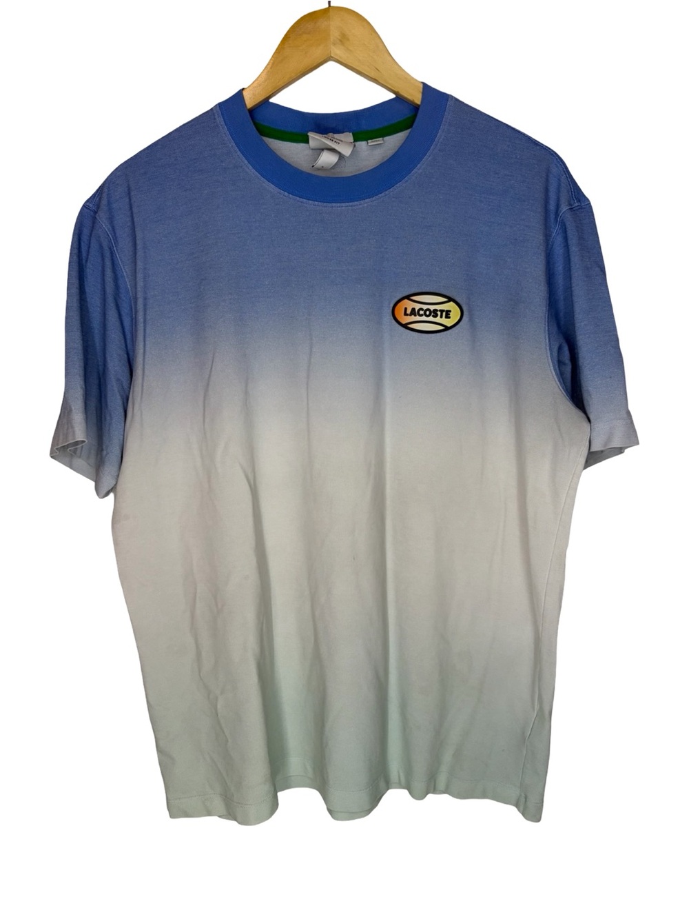 Lacoste Blue to White Ombre Short Sleeve Crew Tee